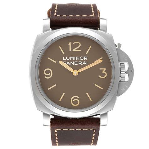 Panerai PAM00663 Luminor Marina 'Acciaio' Brevettato Brown